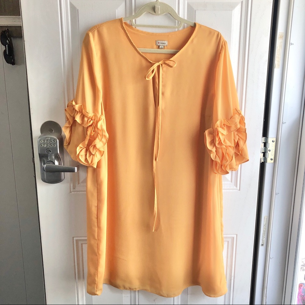 Cremieux yellow polyester women’s dress size L